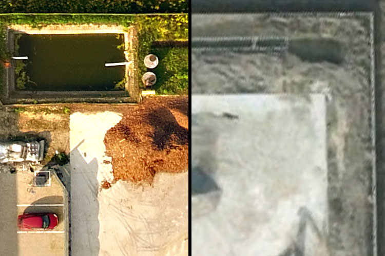 Porównanie jakości i szczegółowości ortofotomapy ze zdjęciami Google Earth