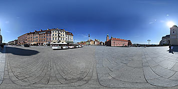 Panorama sferyczna Placu Zamkowego w Warszawie
