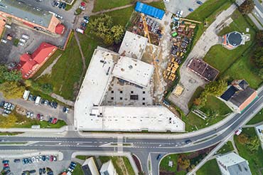 Drone X Vision - Zdjęcie z drona - fotografia placu budowy hotelu