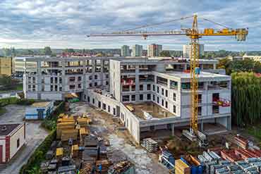 Drone X Vision - Zdjęcie z powietrza - plac budowy hotelu w Pile