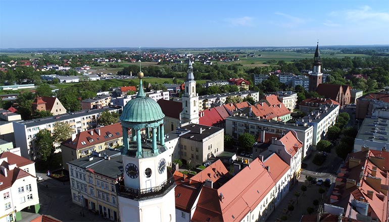 Ujęcia z drona na sprzedaż - miasta i miasteczka - Ostróda i Środa Śląska