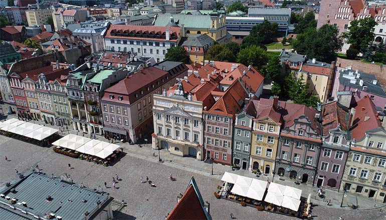 Ujęcia z drona na sprzedaż - Miasto Poznań i Stary Rynek