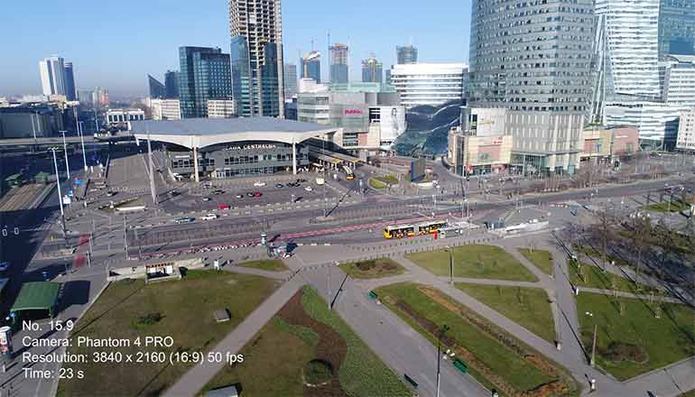 Ujęcia stockowe z drona w centrum Warszawy podczas Pandemii (cz2)