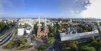 Panorama sferyczna Portu Praskiego w Warszawie