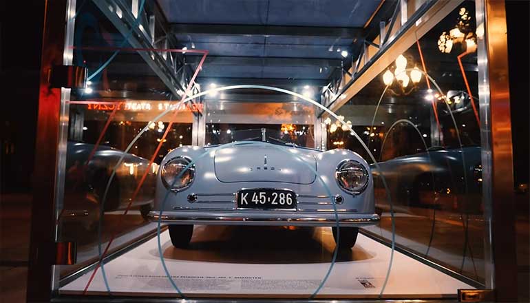 Zdjęcia  zpowietrza do filmu promocyjnego Porsche - Światowe tournée Porsche 356