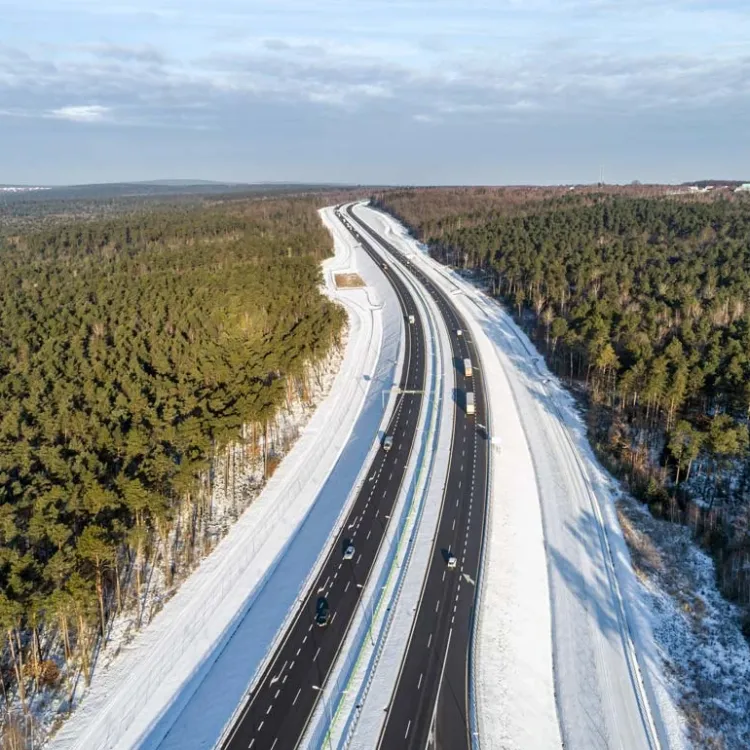 Droga zimą - zdjęcie marketingowe - drone x vision