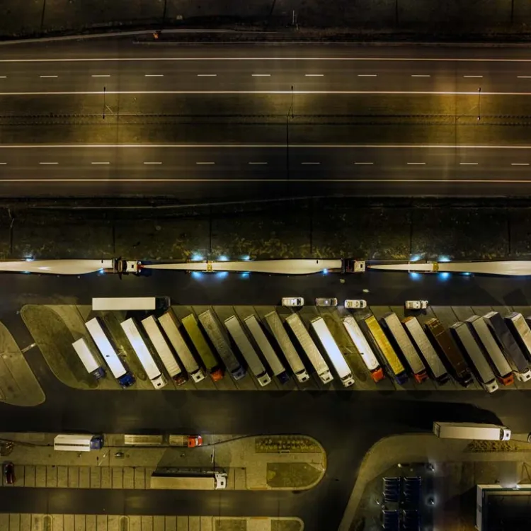 Transport łopat turbin wiatrowych - drone x vision