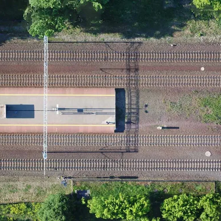 Ortofotomapa sieci trakcyjne w Warszawie - drone x vision