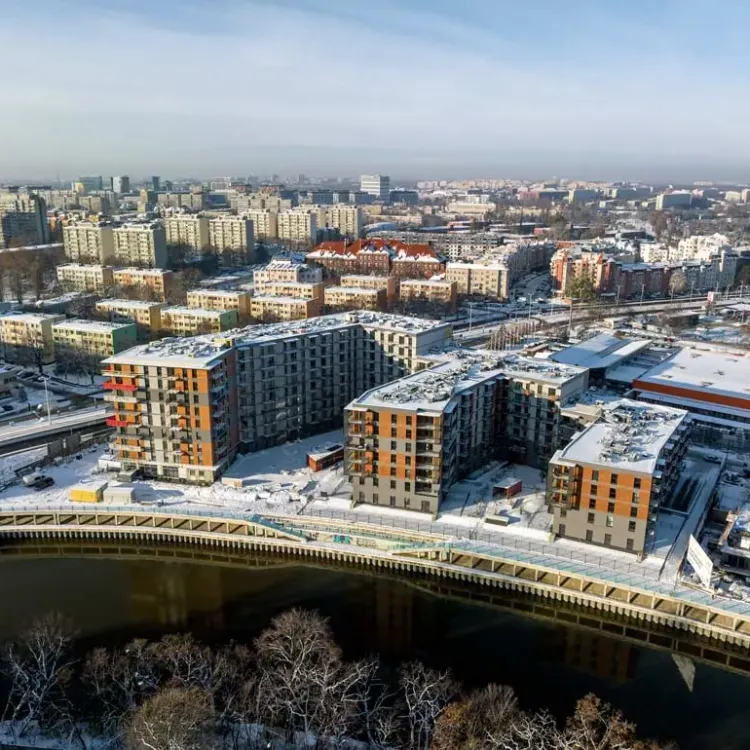 Budowa osiedla we Wrocławiu - zdjęcie z drona - drone x vision